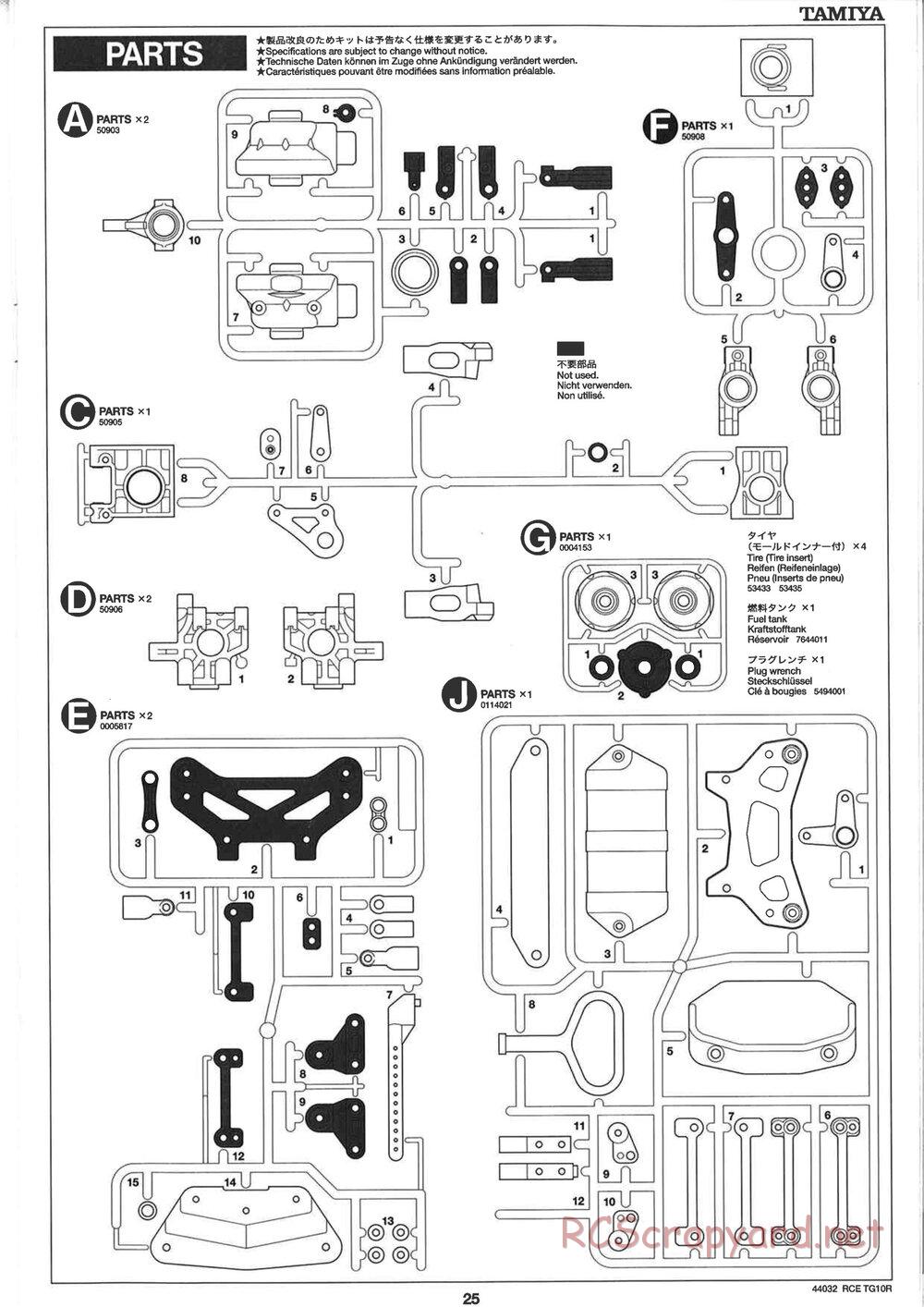 Tamiya - TG10R Chassis - Manual - Page 25