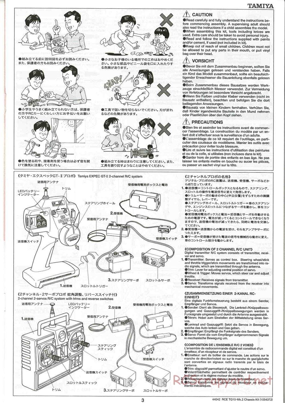 Tamiya - TG10 Mk.2 Chassis - Manual - Page 3