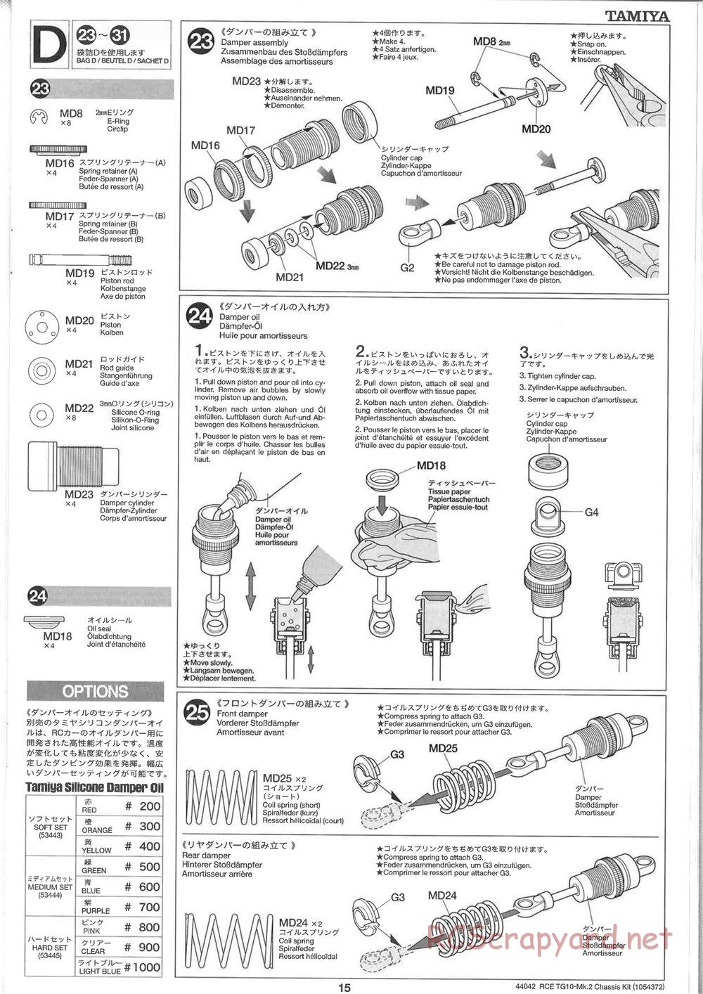 Tamiya - TG10 Mk.2 Chassis - Manual - Page 15