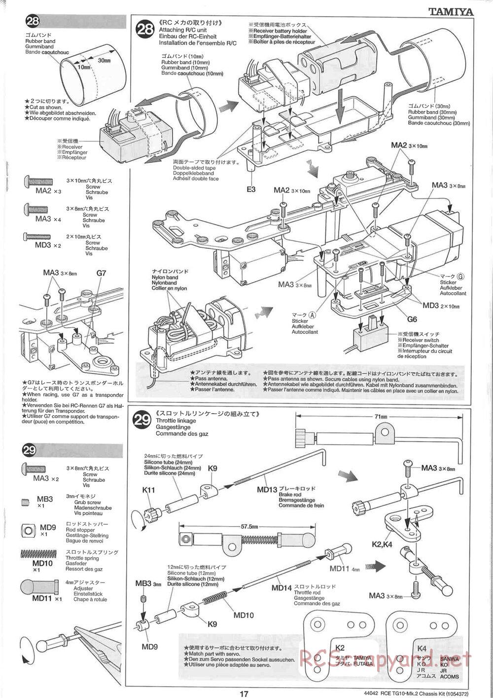 Tamiya - TG10 Mk.2 Chassis - Manual - Page 17