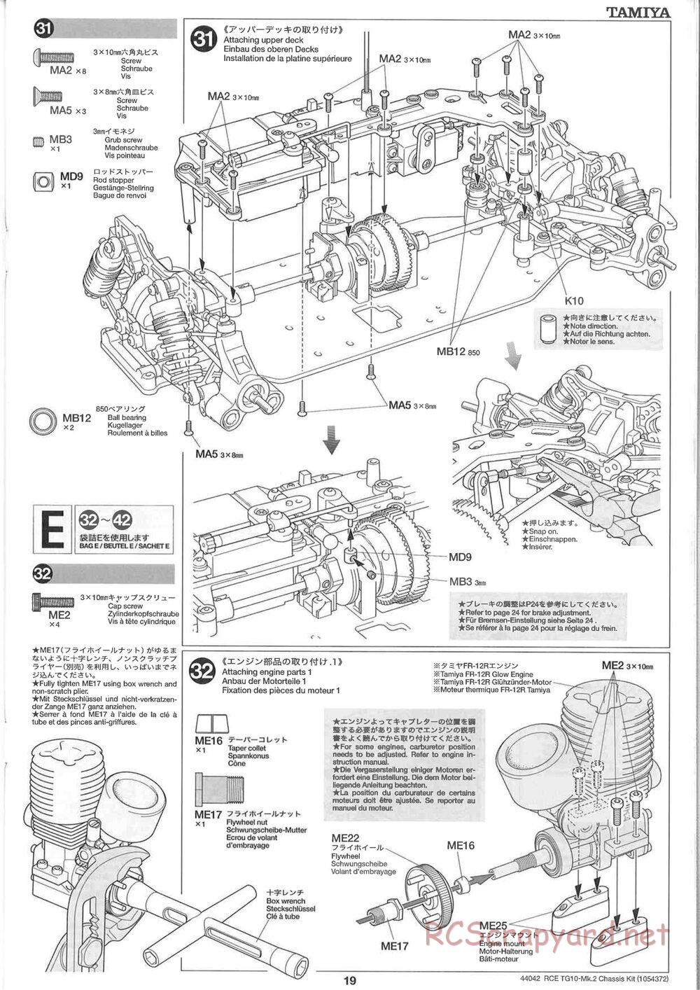 Tamiya - TG10 Mk.2 Chassis - Manual - Page 19