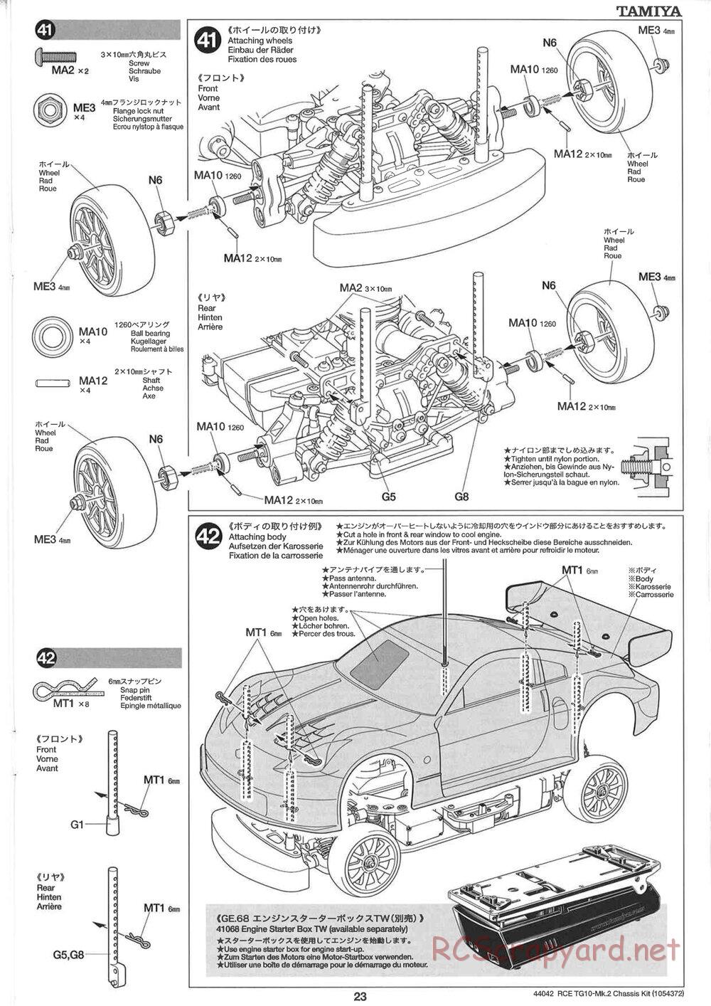 Tamiya - TG10 Mk.2 Chassis - Manual - Page 23