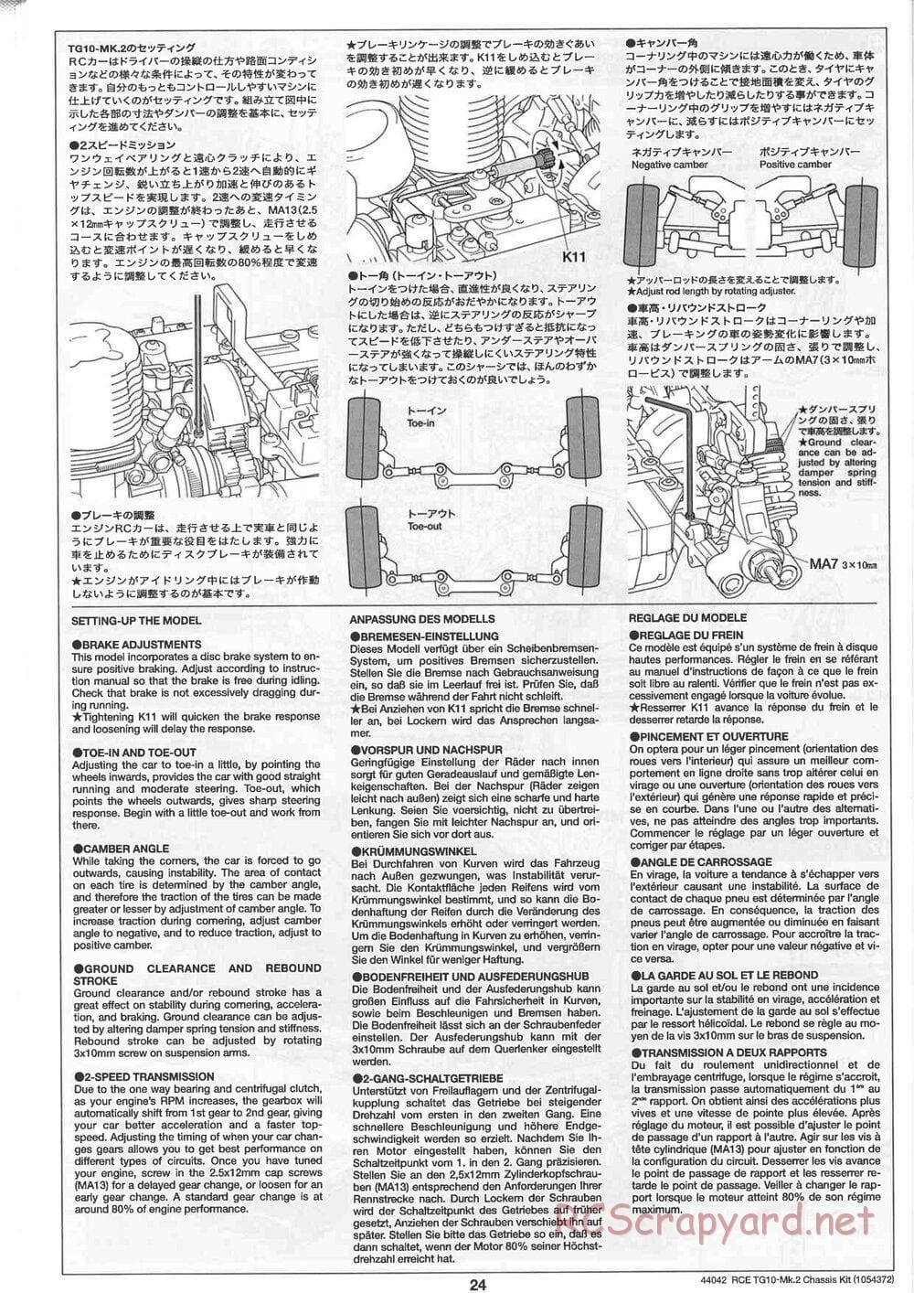 Tamiya - TG10 Mk.2 Chassis - Manual - Page 24