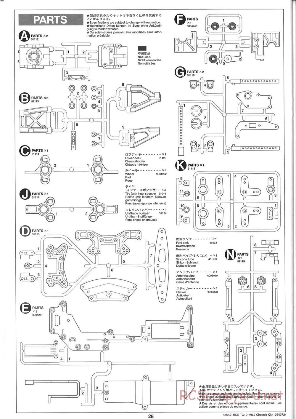 Tamiya - TG10 Mk.2 Chassis - Manual - Page 28