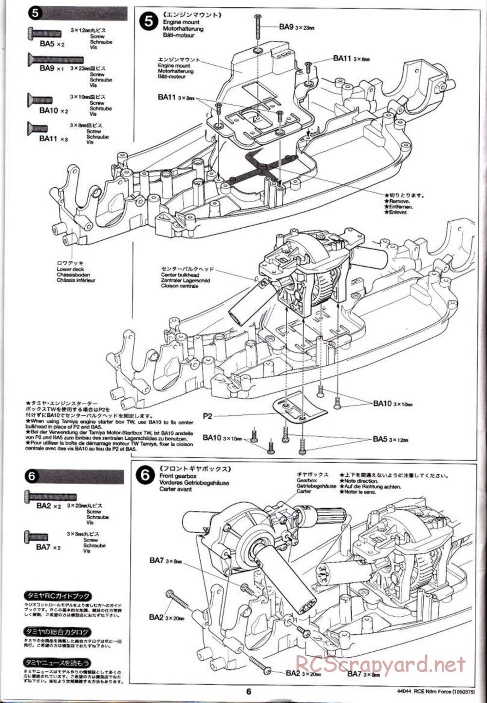 Tamiya - Nitro Force - NDF-01 Chassis - Manual - Page 6