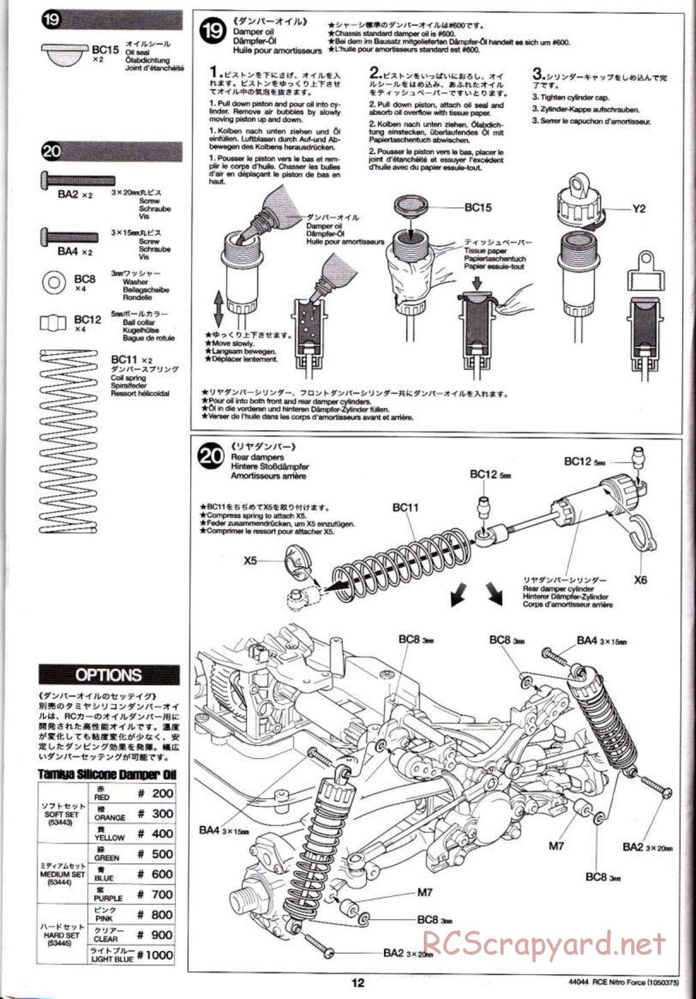 Tamiya - Nitro Force - NDF-01 Chassis - Manual - Page 12