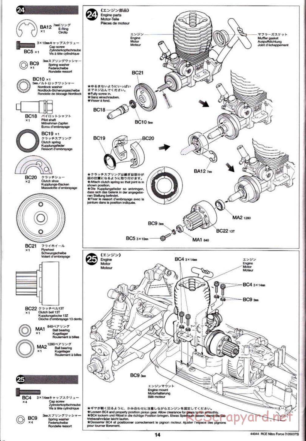 Tamiya - Nitro Force - NDF-01 Chassis - Manual - Page 14