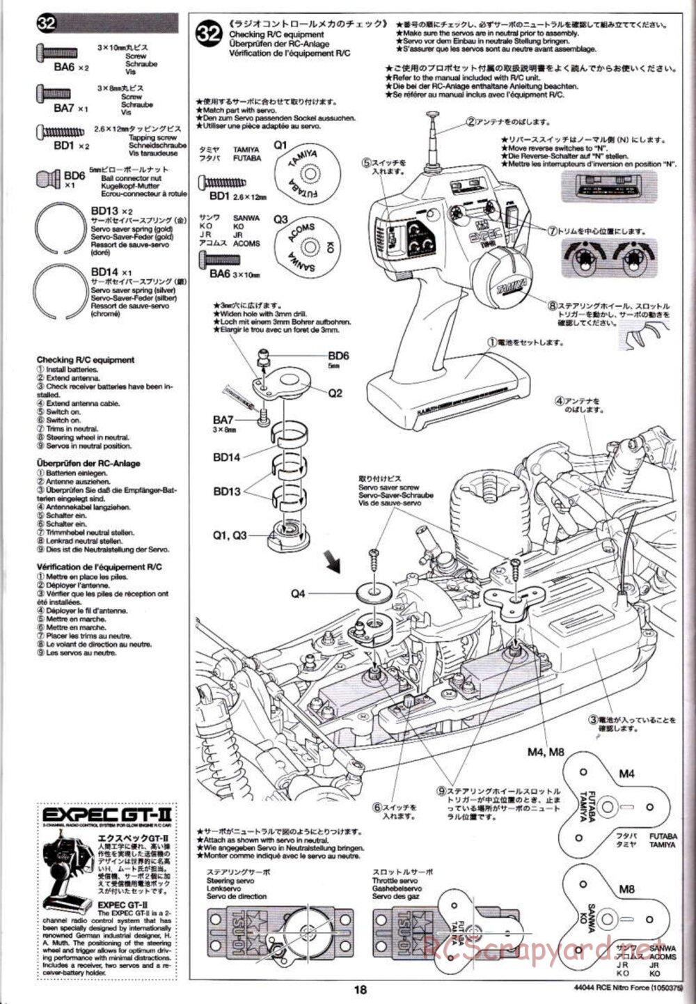 Tamiya - Nitro Force - NDF-01 Chassis - Manual - Page 18
