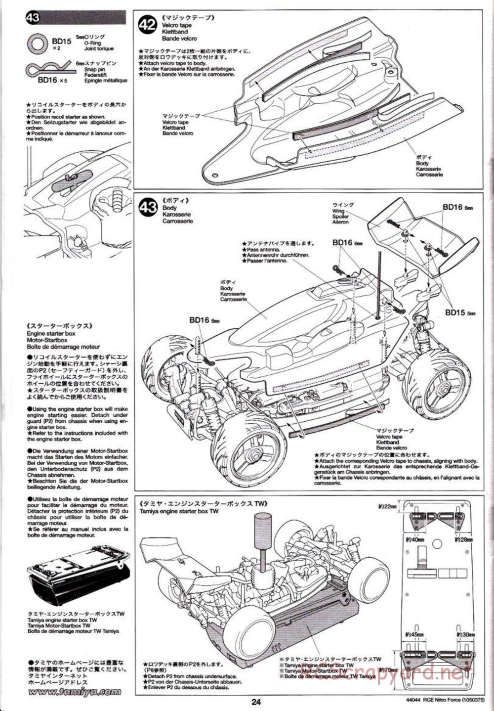 Tamiya - Nitro Force - NDF-01 Chassis - Manual - Page 24