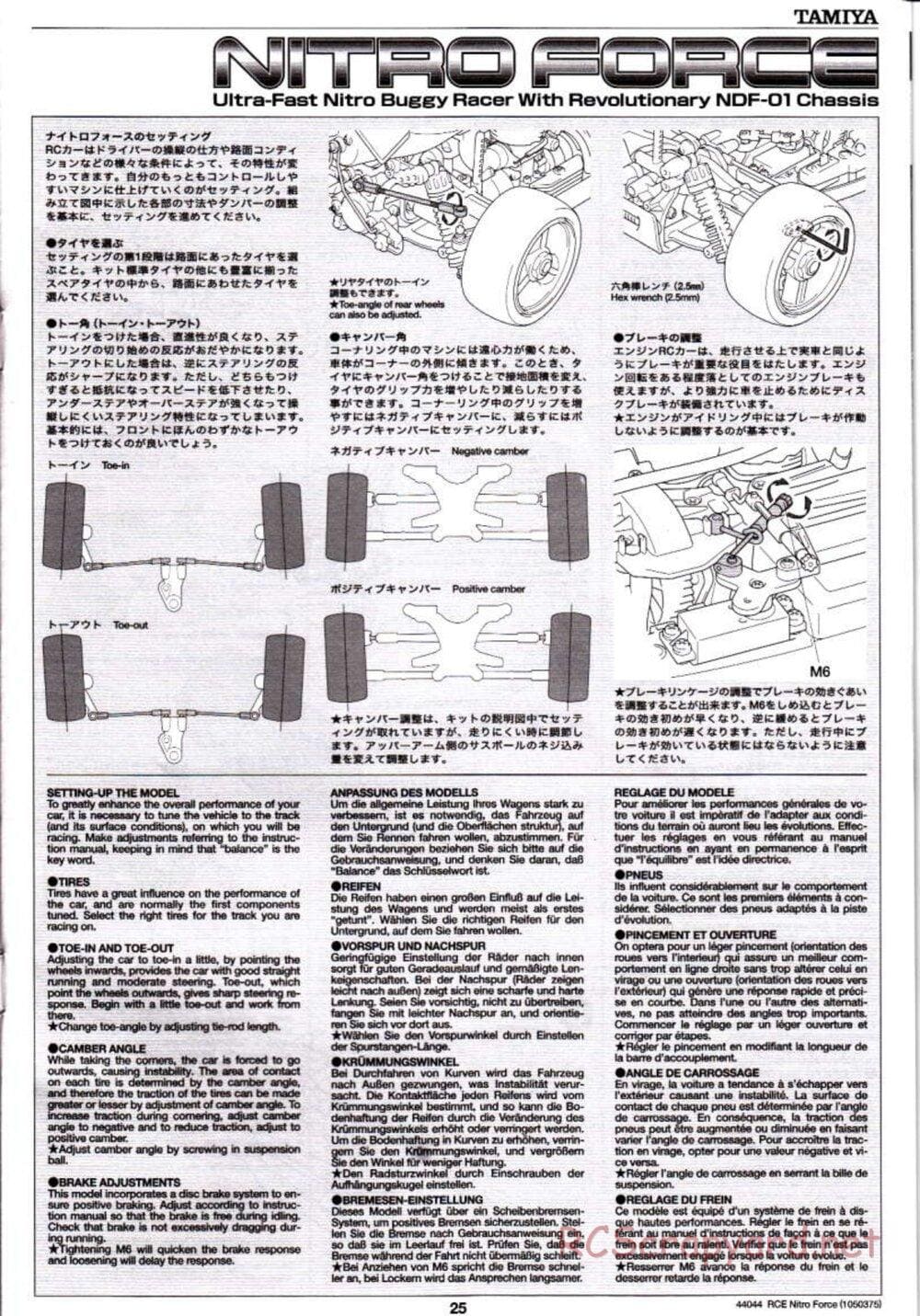 Tamiya - Nitro Force - NDF-01 Chassis - Manual - Page 25