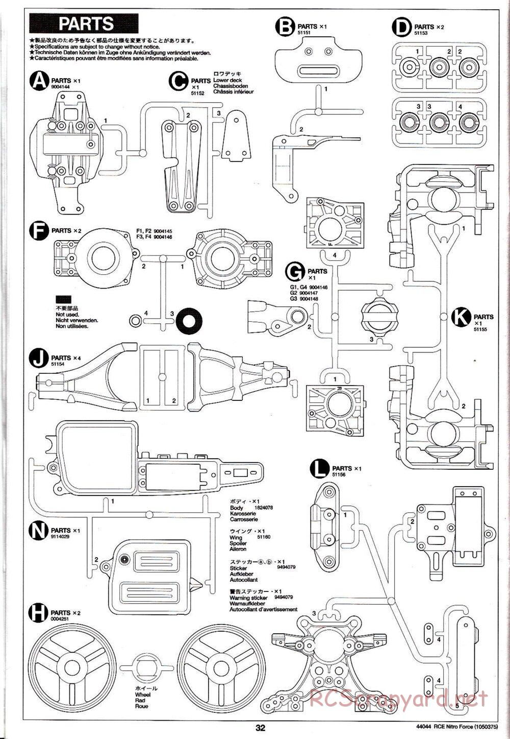 Tamiya - Nitro Force - NDF-01 Chassis - Manual - Page 32