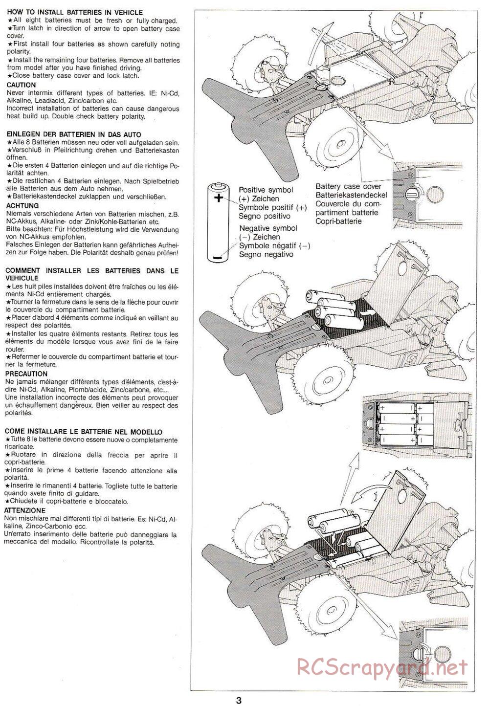 Tamiya - Thunder Shot QD Chassis - Manual - Page 3
