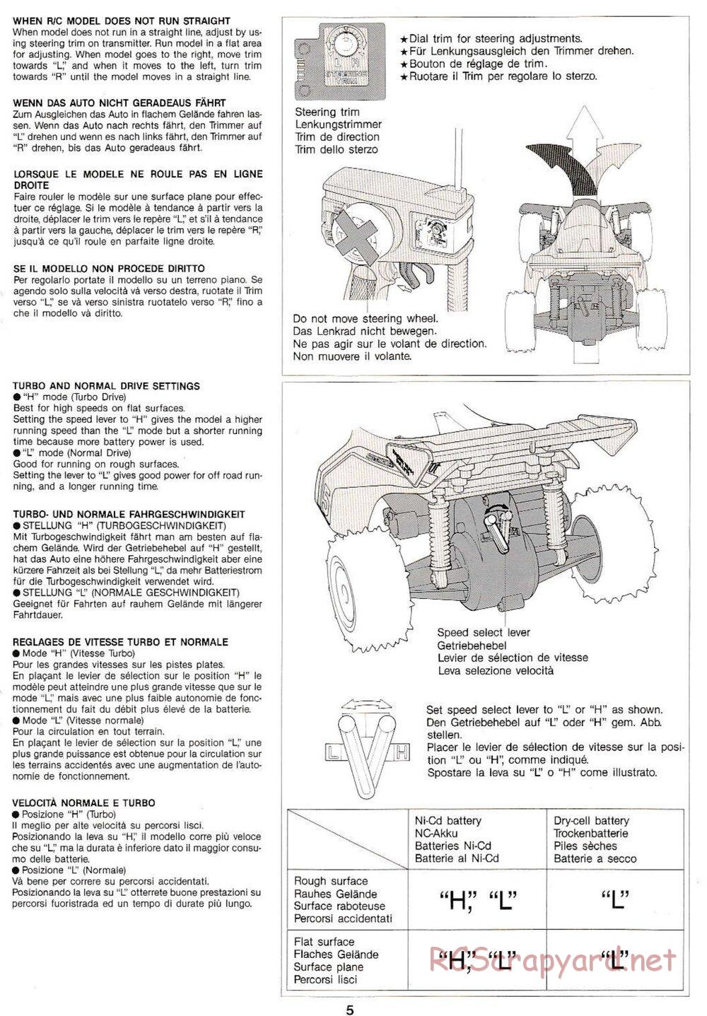 Tamiya - Thunder Shot QD Chassis - Manual - Page 5