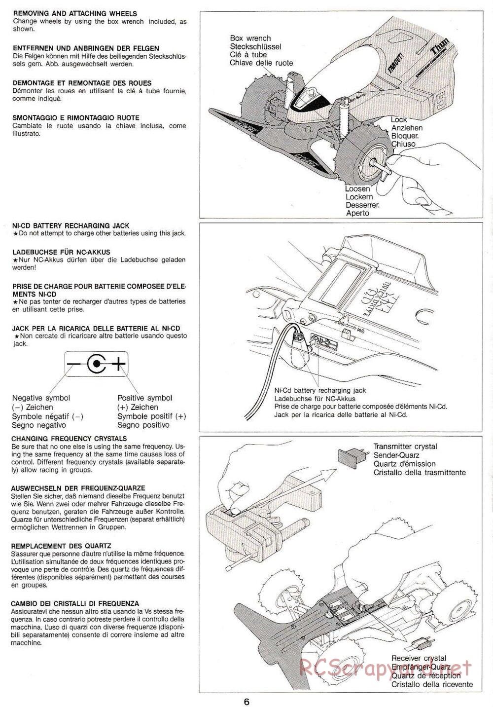 Tamiya - Thunder Shot QD Chassis - Manual - Page 6