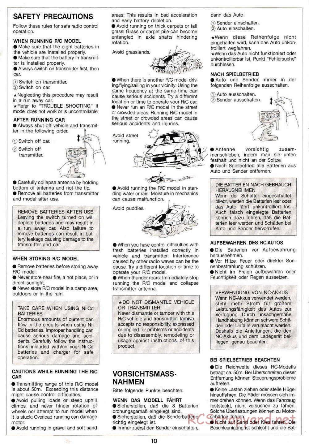 Tamiya - Thunder Shot QD Chassis - Manual - Page 10