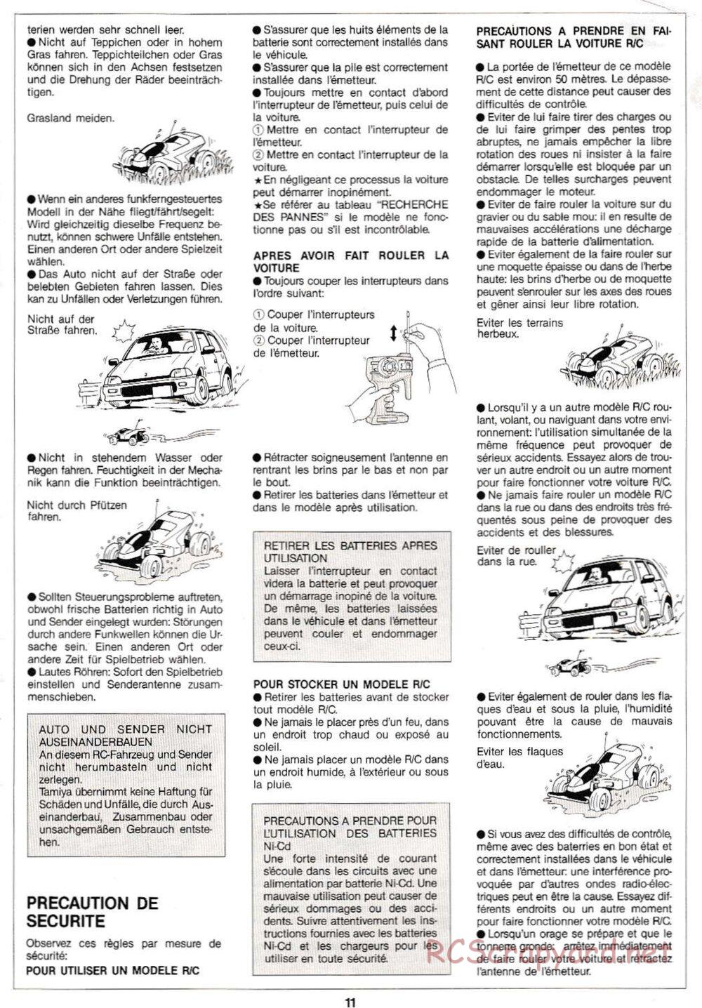 Tamiya - Thunder Shot QD Chassis - Manual - Page 11