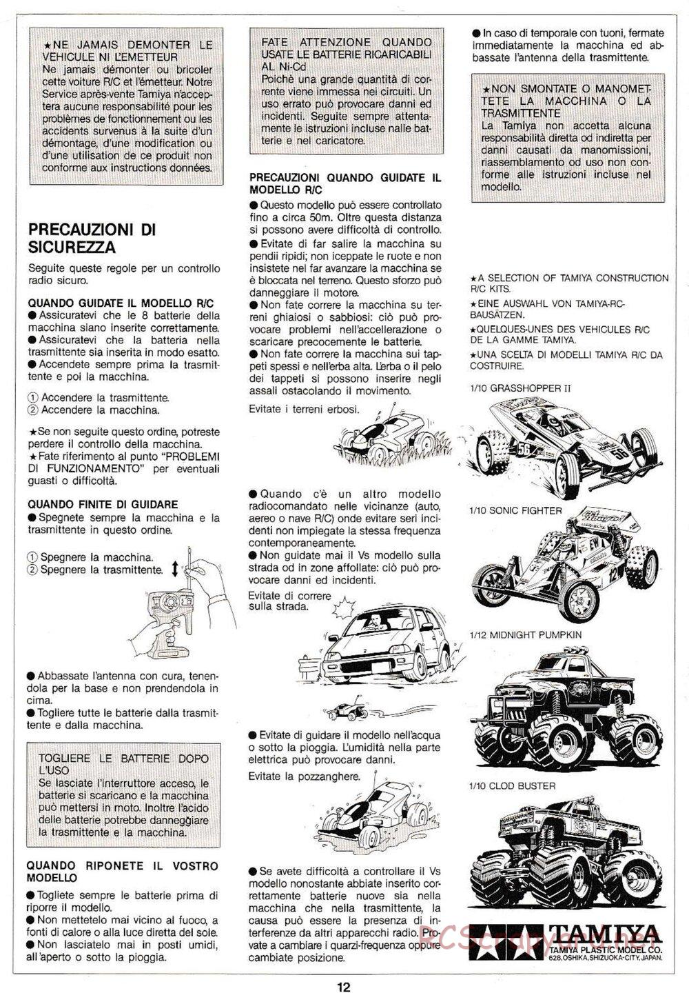 Tamiya - Thunder Shot QD Chassis - Manual - Page 12
