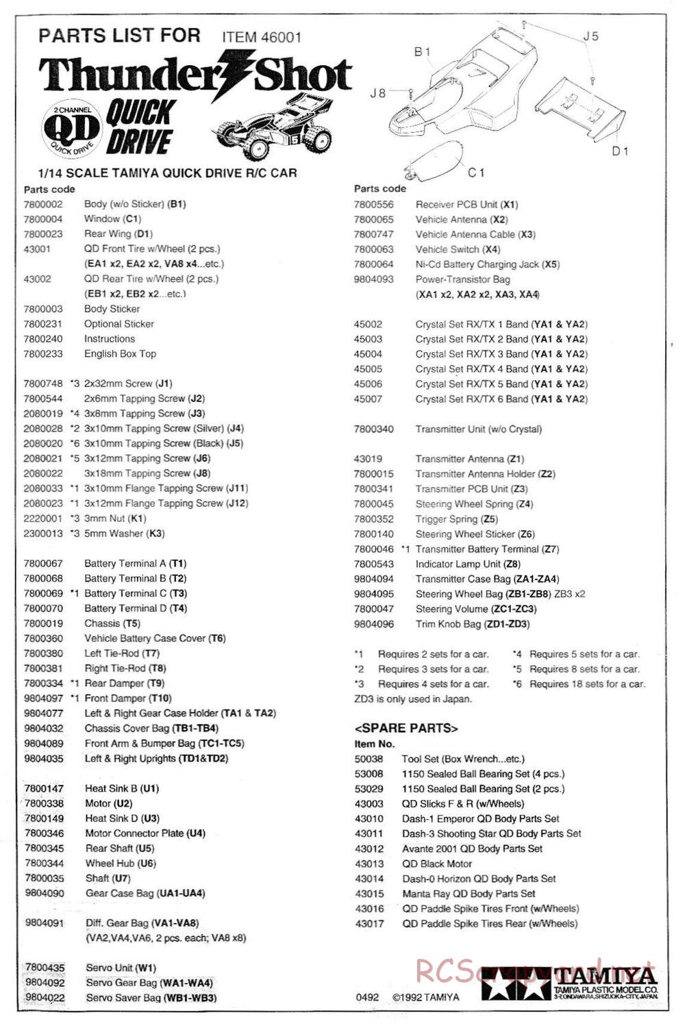 Tamiya - Thunder Shot QD Chassis - Manual - Page 13