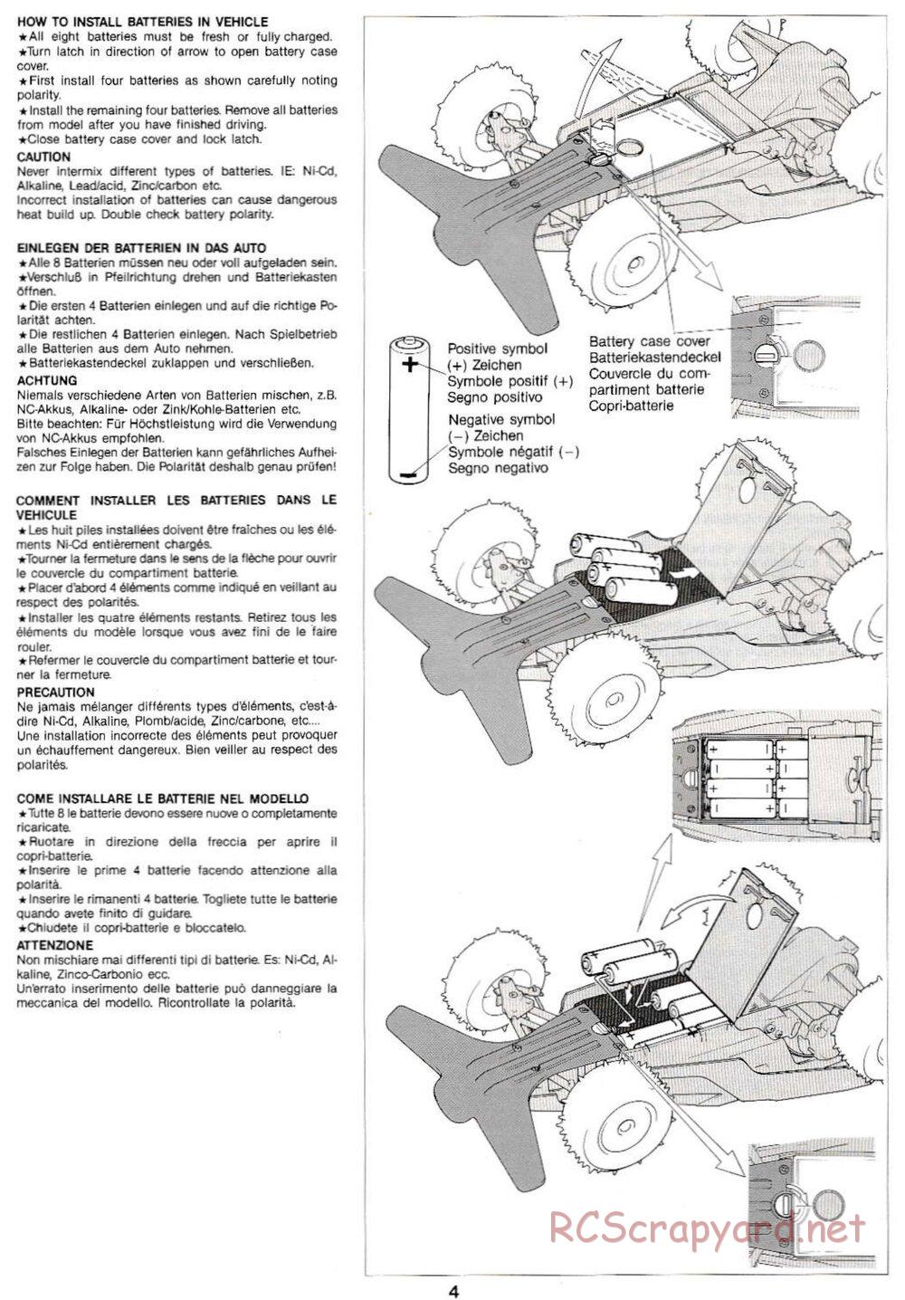 Tamiya - Super Sabre QD Chassis - Manual - Page 4