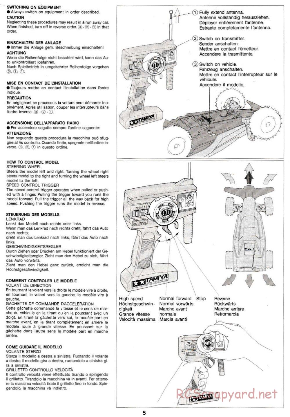 Tamiya - Super Sabre QD Chassis - Manual - Page 5