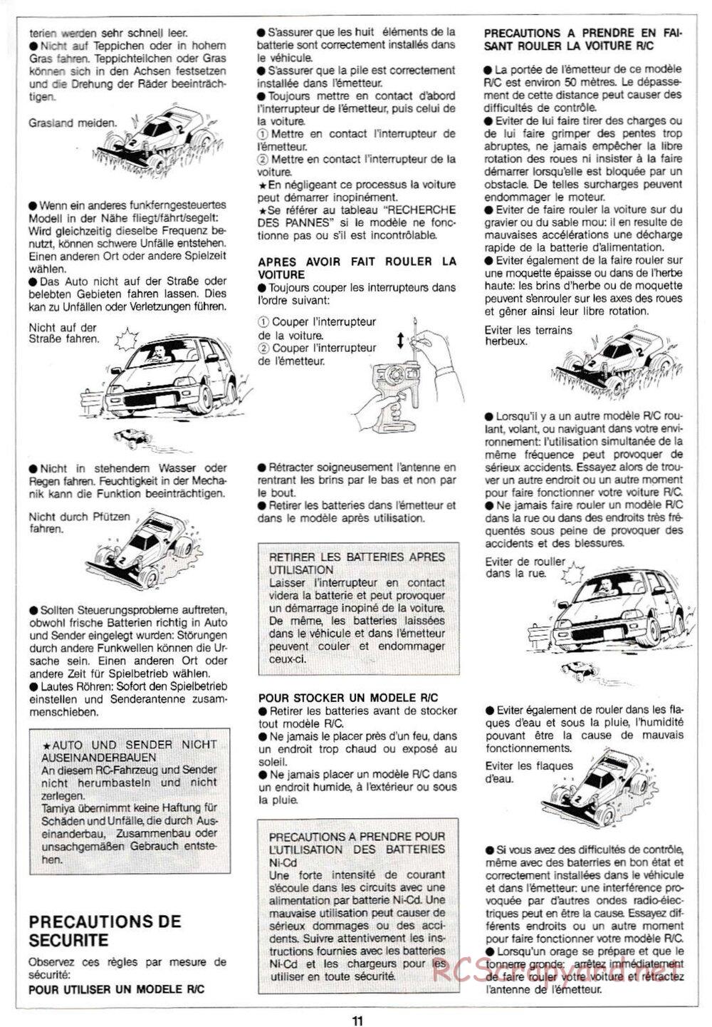 Tamiya - Super Sabre QD Chassis - Manual - Page 11