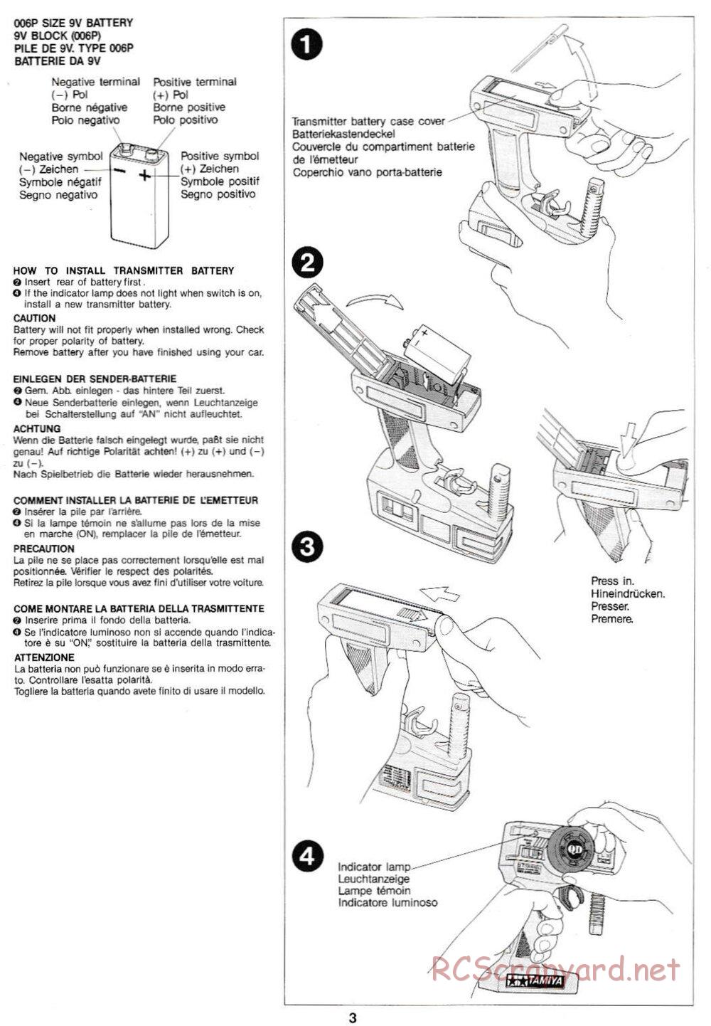 Tamiya - Midnight Pumpkin QD Chassis - Manual - Page 3