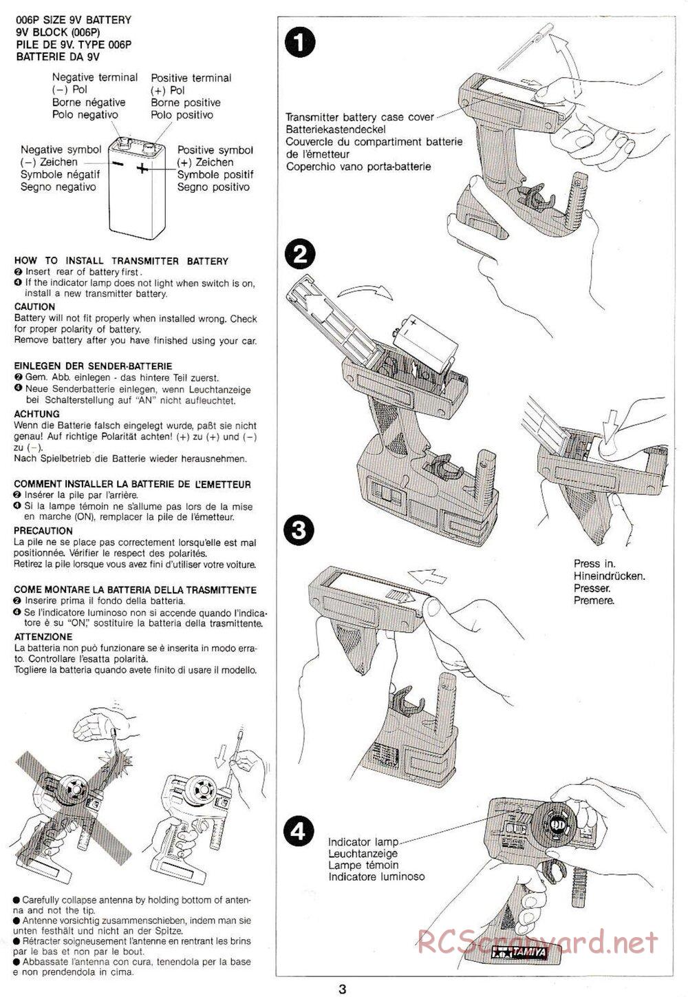 Tamiya - Monster Beetle QD Chassis - Manual - Page 3