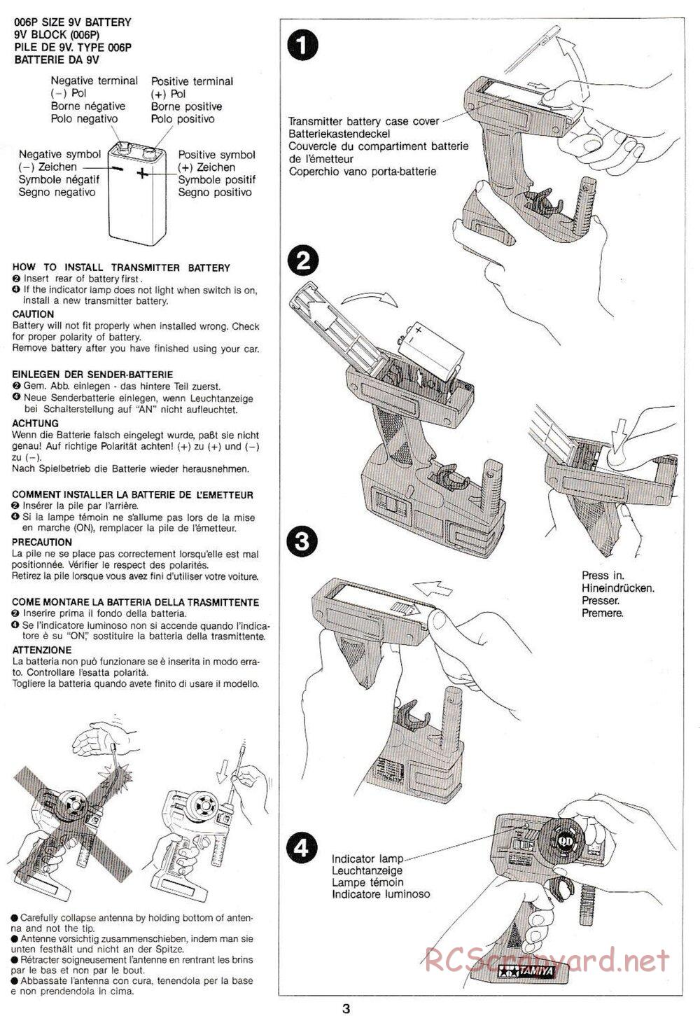 Tamiya - Clod Buster QD Chassis - Manual - Page 3