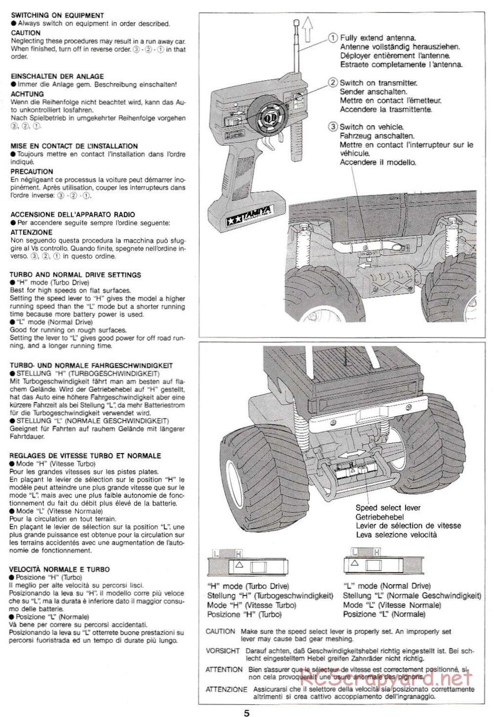 Tamiya - Clod Buster QD Chassis - Manual - Page 5
