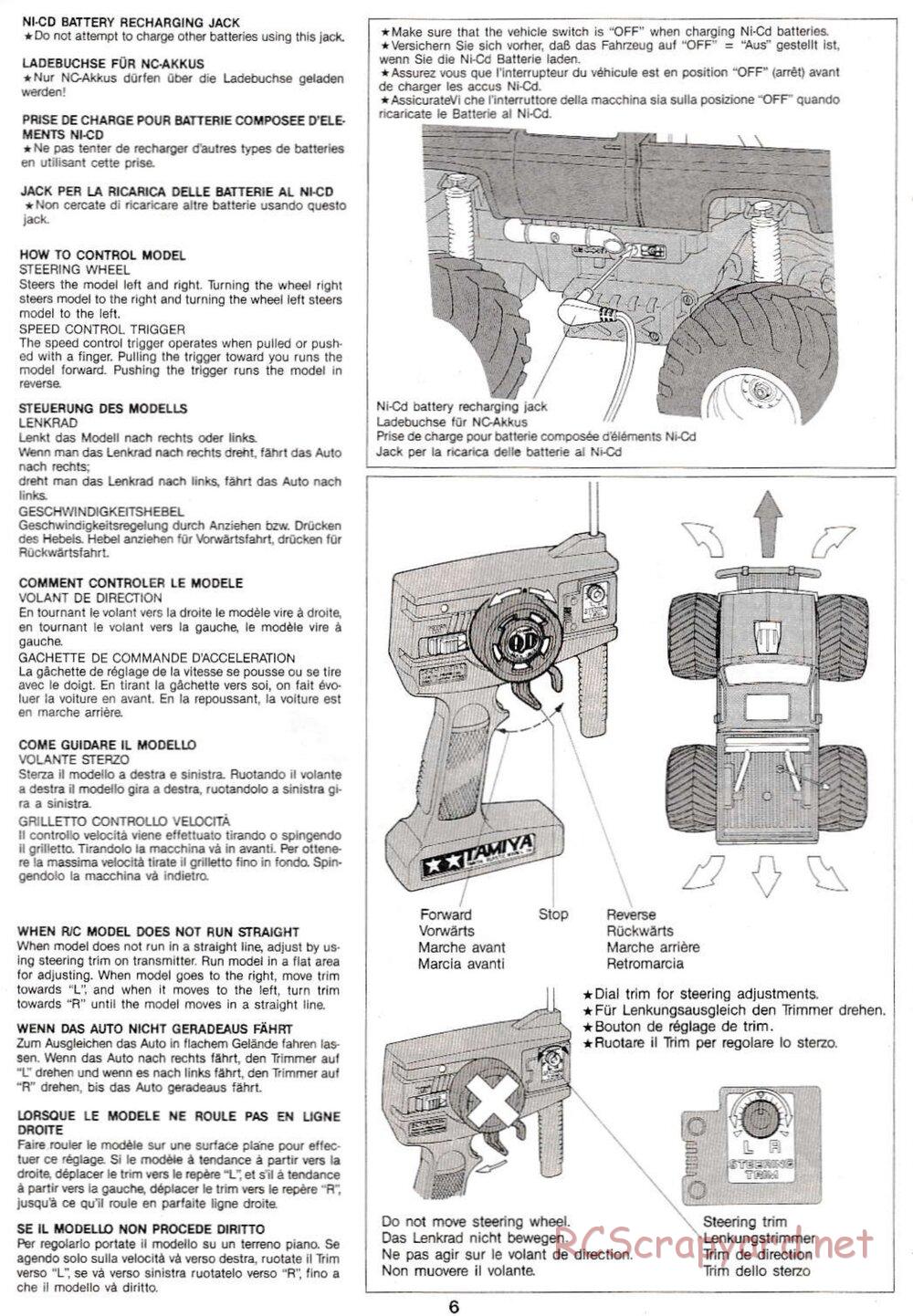 Tamiya - Clod Buster QD Chassis - Manual - Page 6