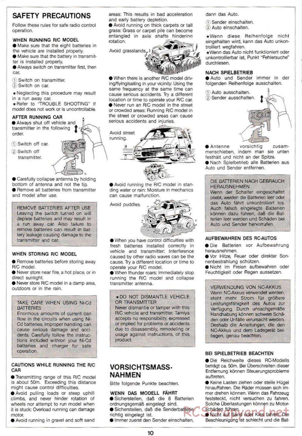 Tamiya - Clod Buster QD Chassis - Manual - Page 10