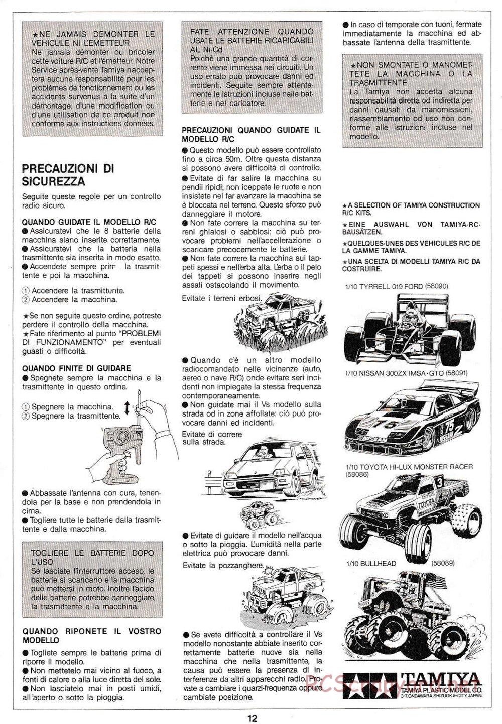 Tamiya - Clod Buster QD Chassis - Manual - Page 12