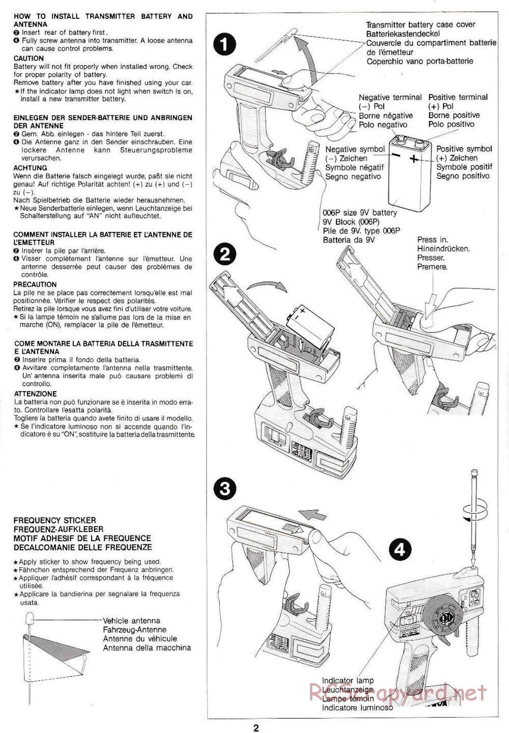 Tamiya - Manta Ray QD Chassis - Manual - Page 2