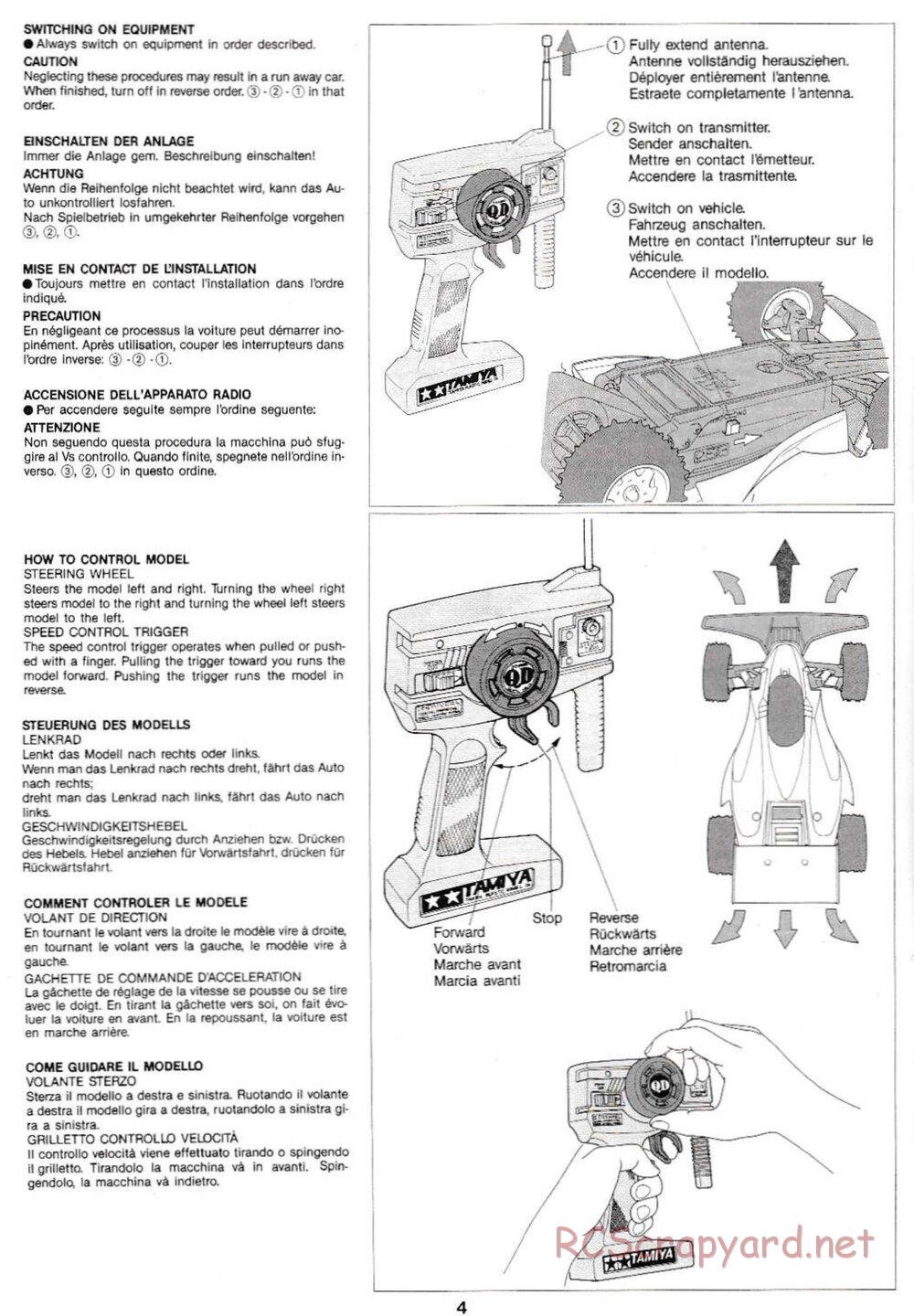 Tamiya - Manta Ray QD Chassis - Manual - Page 4