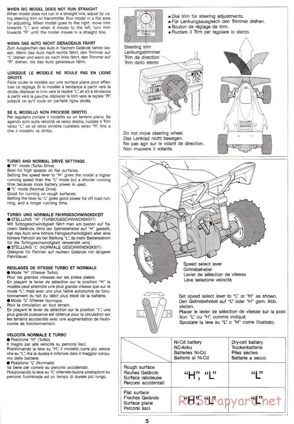 Tamiya - Manta Ray QD Chassis - Manual - Page 5