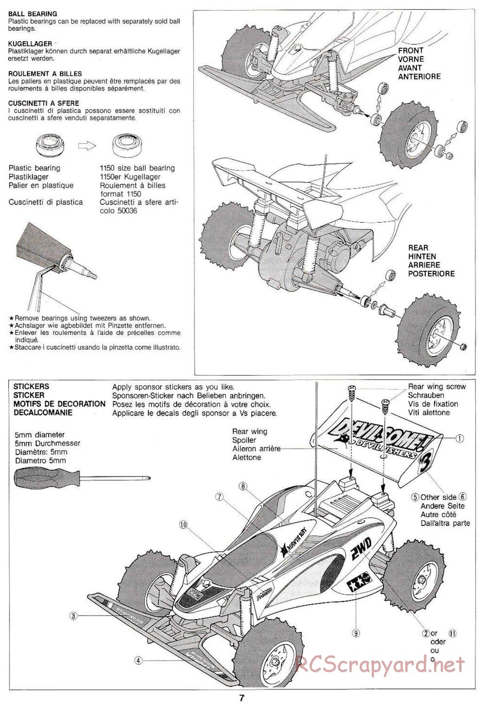Tamiya - Manta Ray QD Chassis - Manual - Page 7