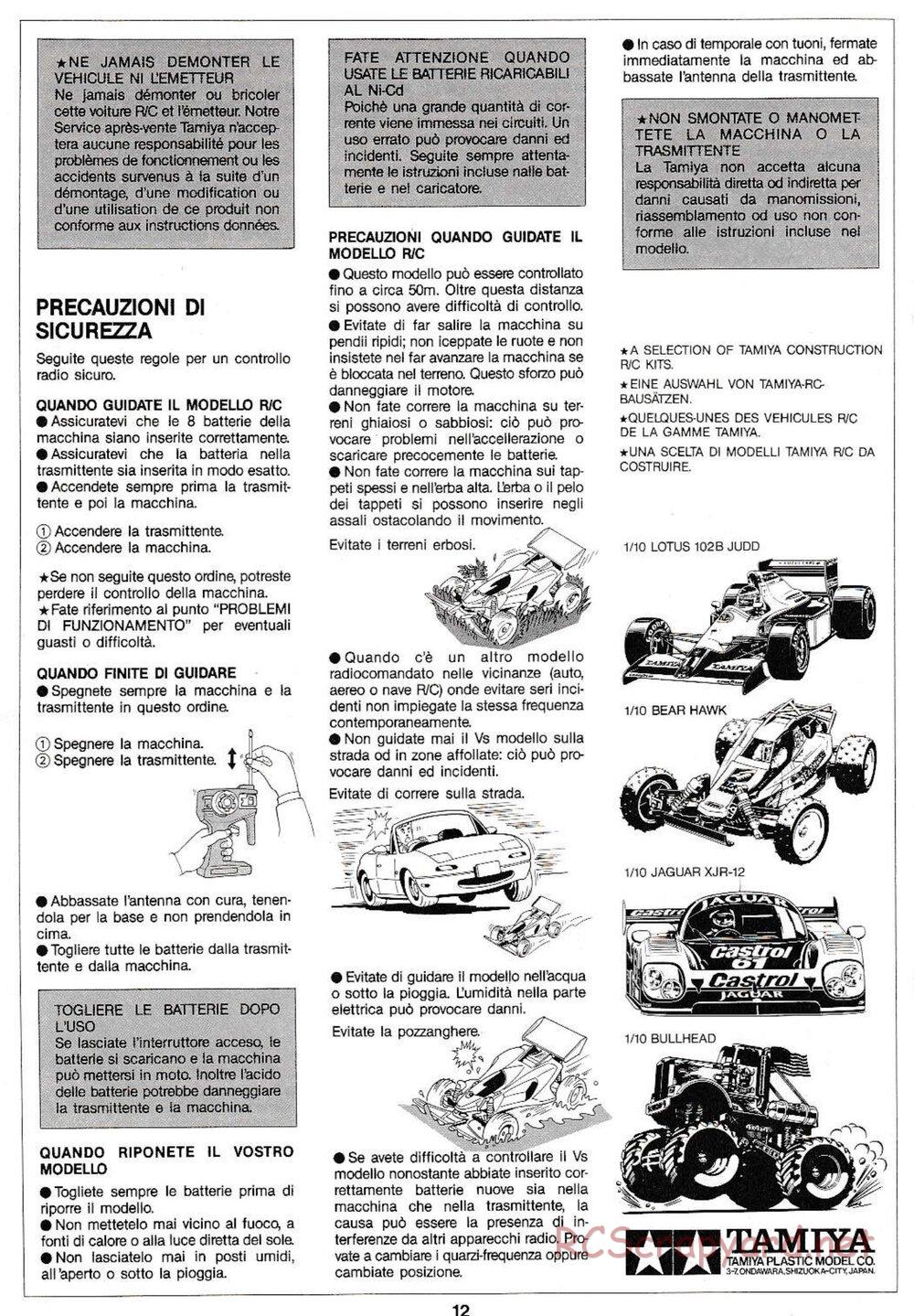 Tamiya - Manta Ray QD Chassis - Manual - Page 12