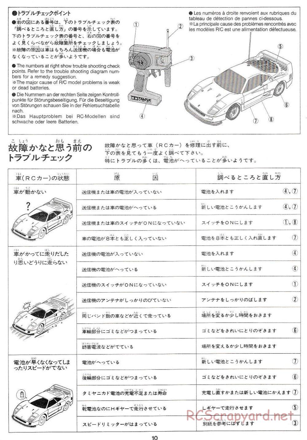 Tamiya - Ferrari F40 QD Chassis - Manual - Page 10
