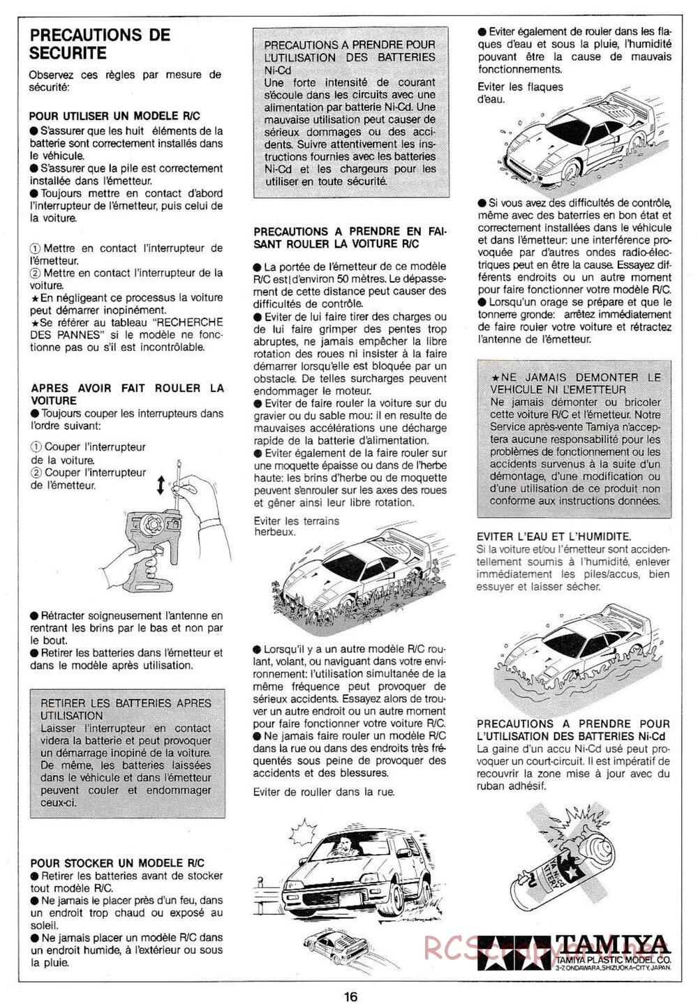 Tamiya - Ferrari F40 QD Chassis - Manual - Page 16