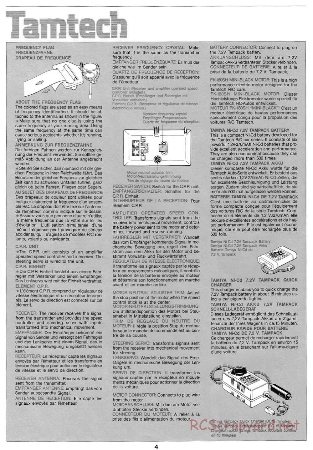 Tamiya - Tamtech - Porsche 962C Chassis - Manual - Page 4