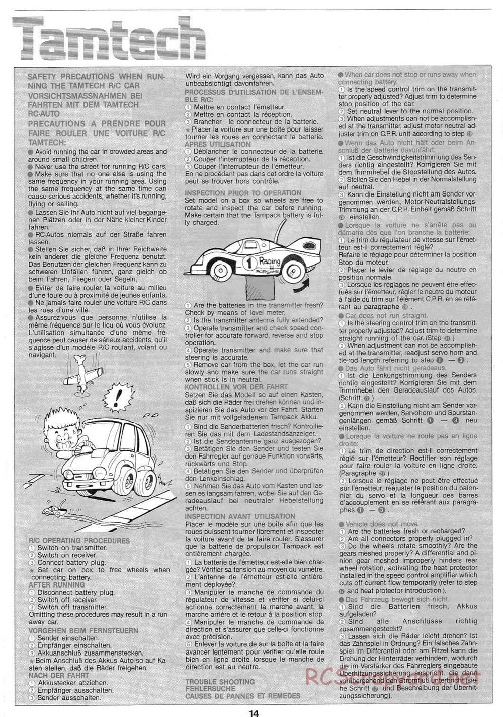 Tamiya - Tamtech - Porsche 962C Chassis - Manual - Page 14