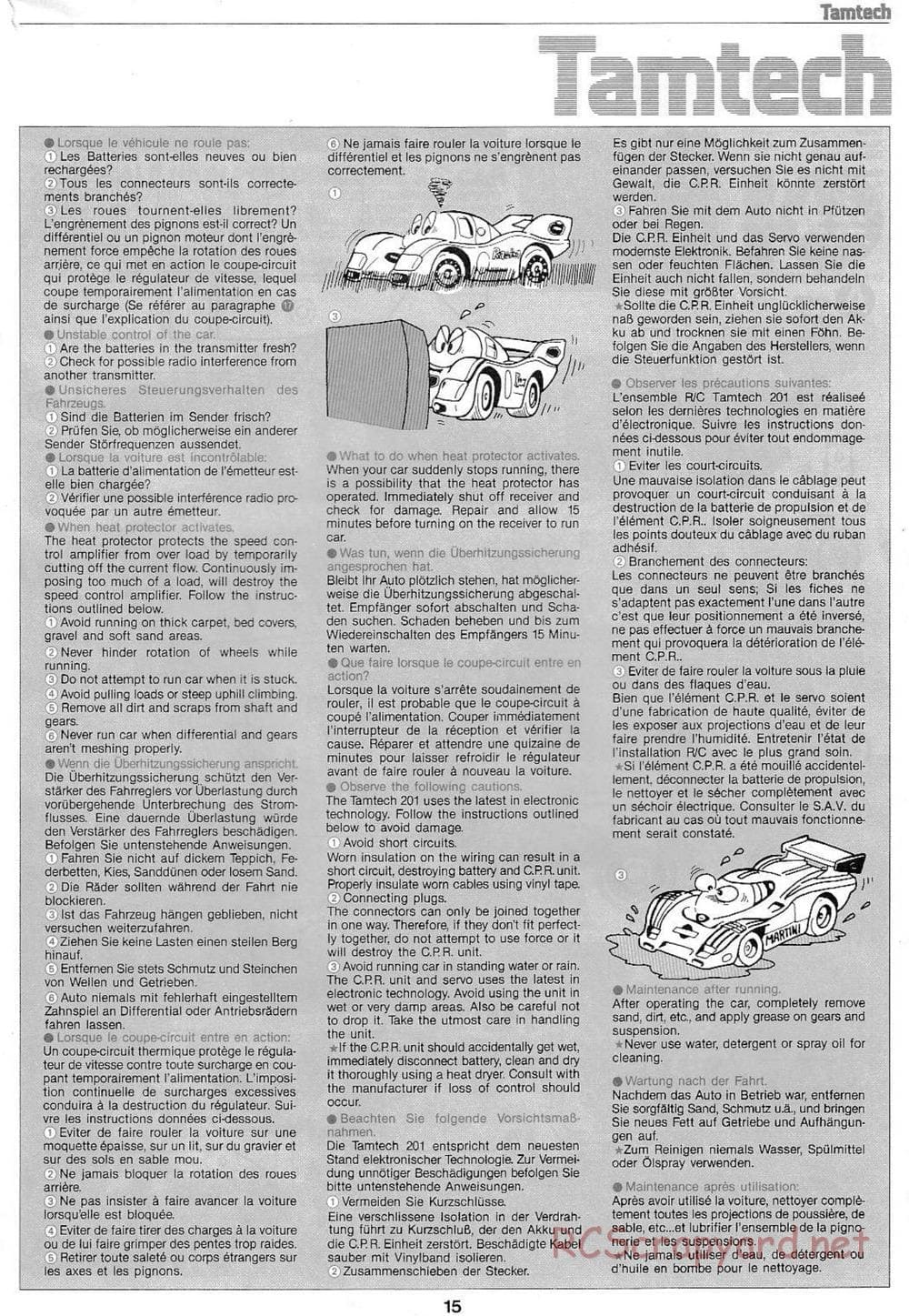 Tamiya - Tamtech - Porsche 962C Chassis - Manual - Page 15