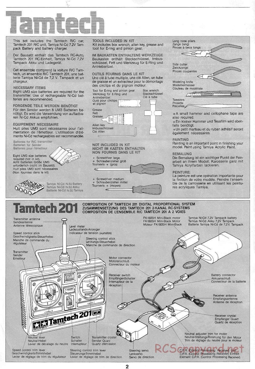 Tamiya - Tamtech - Lancia LC2 Chassis - Manual - Page 2