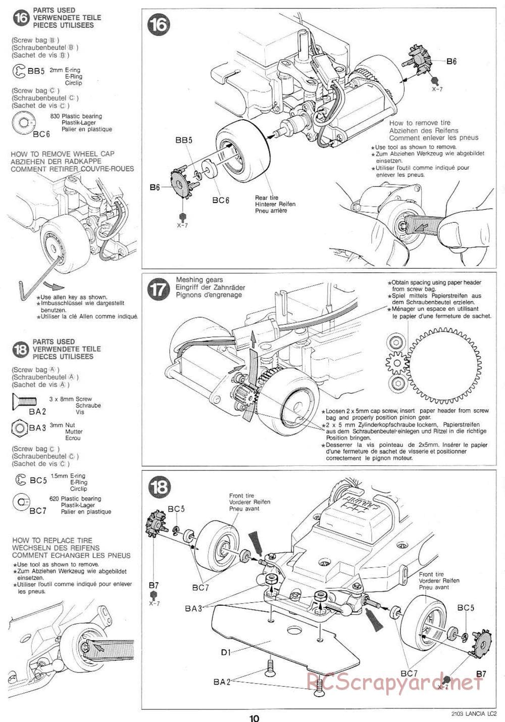 Tamiya - Tamtech - Lancia LC2 Chassis - Manual - Page 10