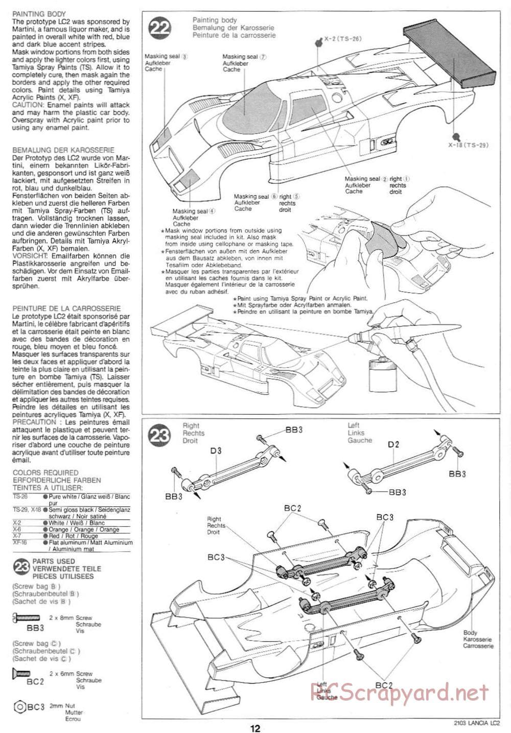 Tamiya - Tamtech - Lancia LC2 Chassis - Manual - Page 12