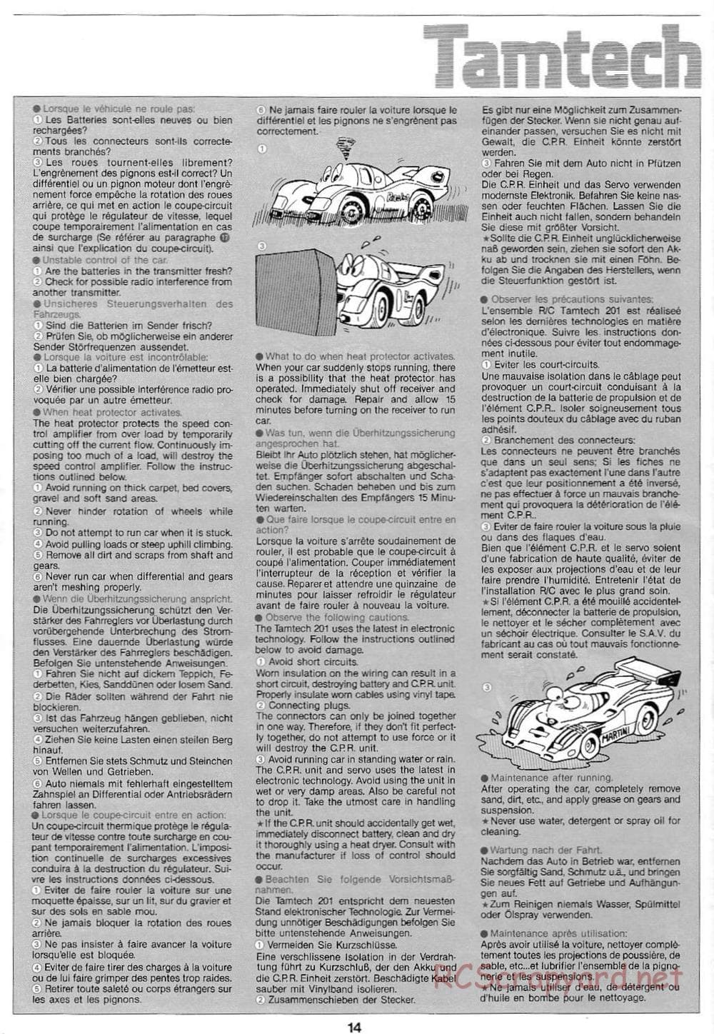 Tamiya - Tamtech - Ford Mustang Probe GTP Chassis - Manual - Page 14