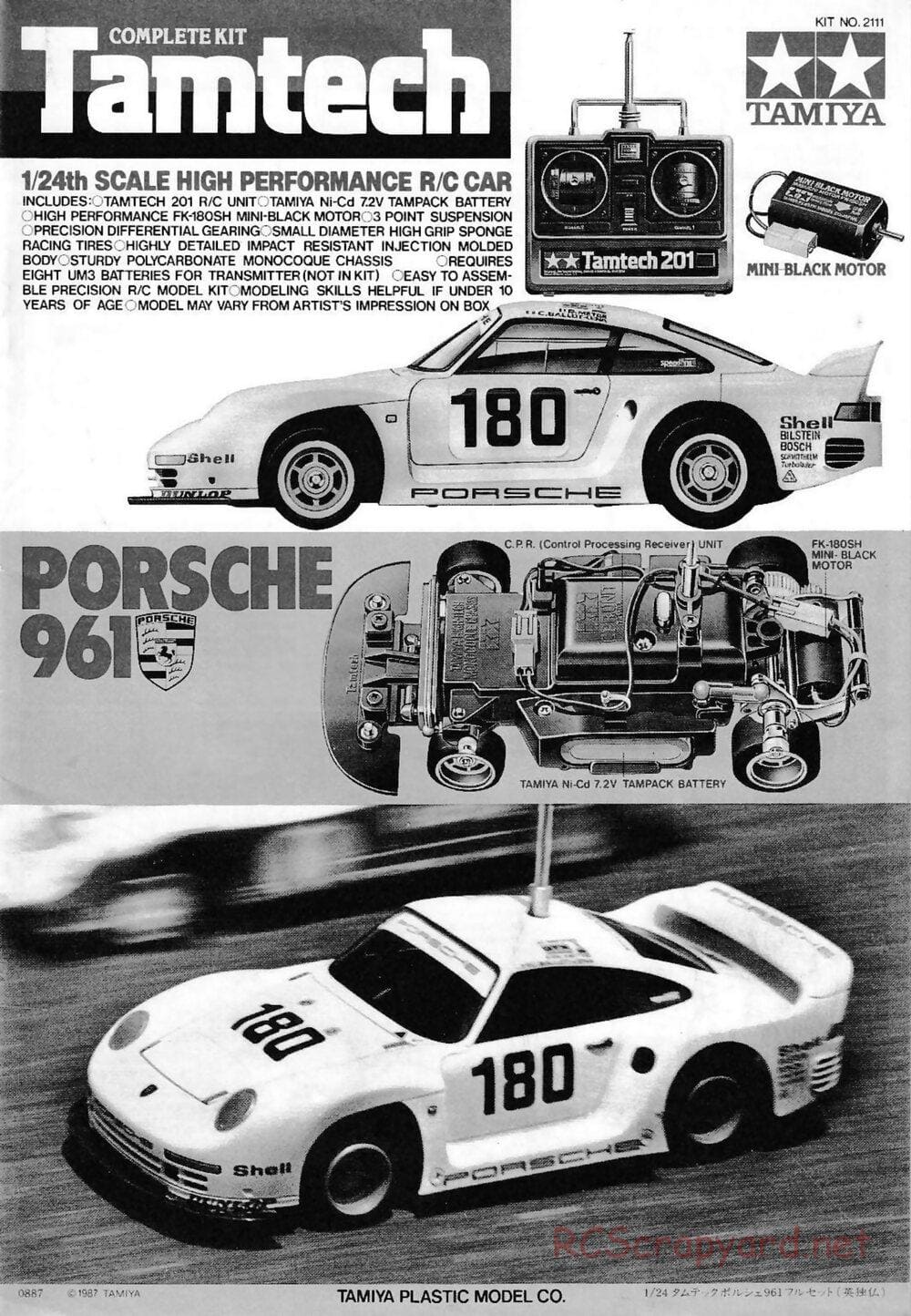 Tamiya - Tamtech - Porsche 961 Chassis - Manual - Page 1