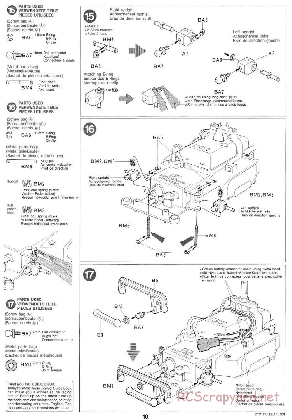 Tamiya - Tamtech - Porsche 961 Chassis - Manual - Page 10