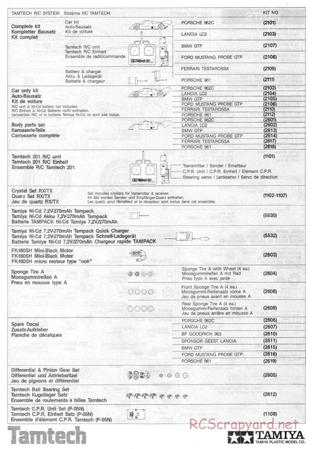 Tamiya - Tamtech - Porsche 961 Chassis - Manual - Page 18