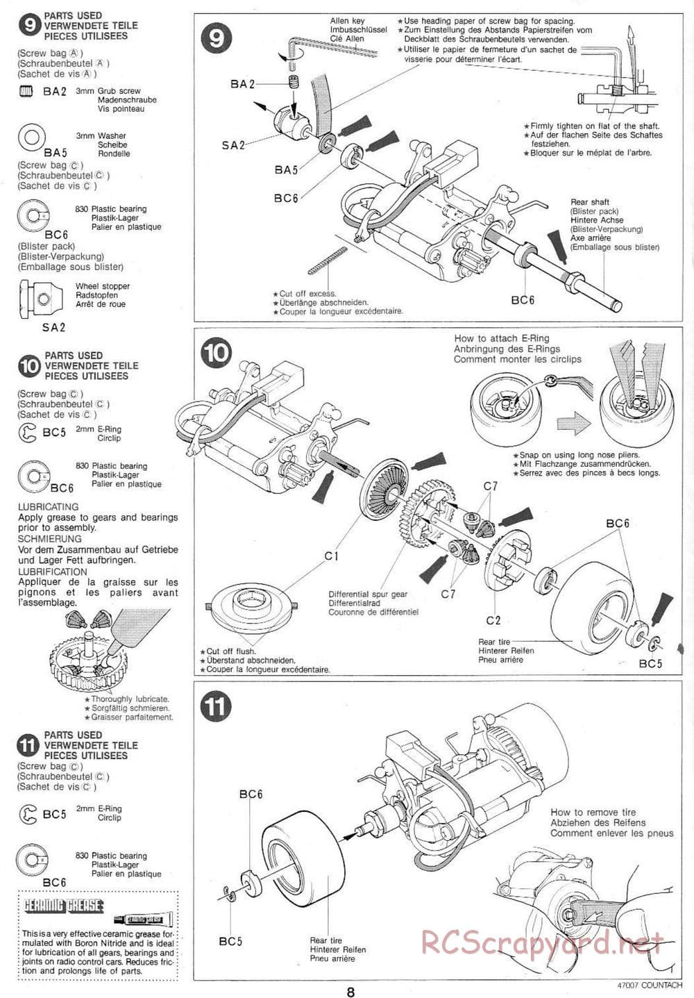 Tamiya - Tamtech - Lamborghini Countach 5000 Chassis - Manual - Page 8